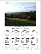 Free Printable 2009 Year at a Glance Photo Calendar